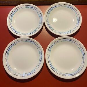 4 Corelle Ocean Blue 6.75” Plates